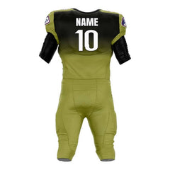 Custom Olive Gradient American Football Jersey & Green Integrated Pants