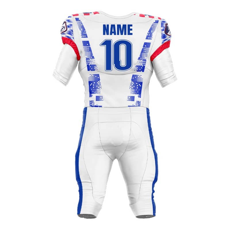 Custom National Flag American Football Jersey & White Integrated Pants