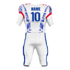 Custom National Flag American Football Jersey & White Integrated Pants