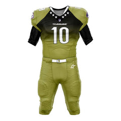 Custom Olive Gradient American Football Jersey & Green Integrated Pants