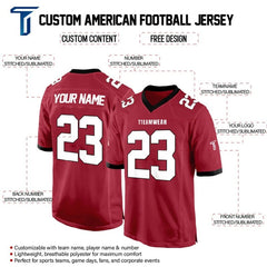 Custom Maroon-White Authentic Football Jersey