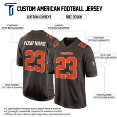 Custom Black-Red Authentic Football Jersey