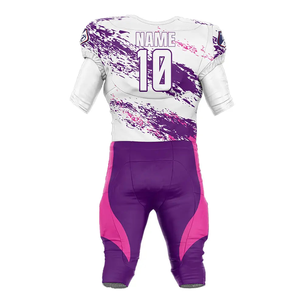 Custom Brush American Football Jersey & Waves Integrated Pants