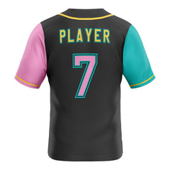 Colorblock Custom Baseball Jersey 3D back
