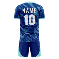 Custom Brushstroke Soccer Jersey 3D back view