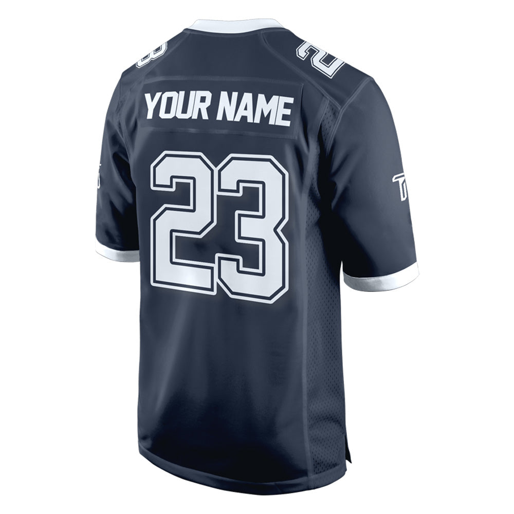 Custom Grey White-Frame Authentic Football Jersey 3D back view