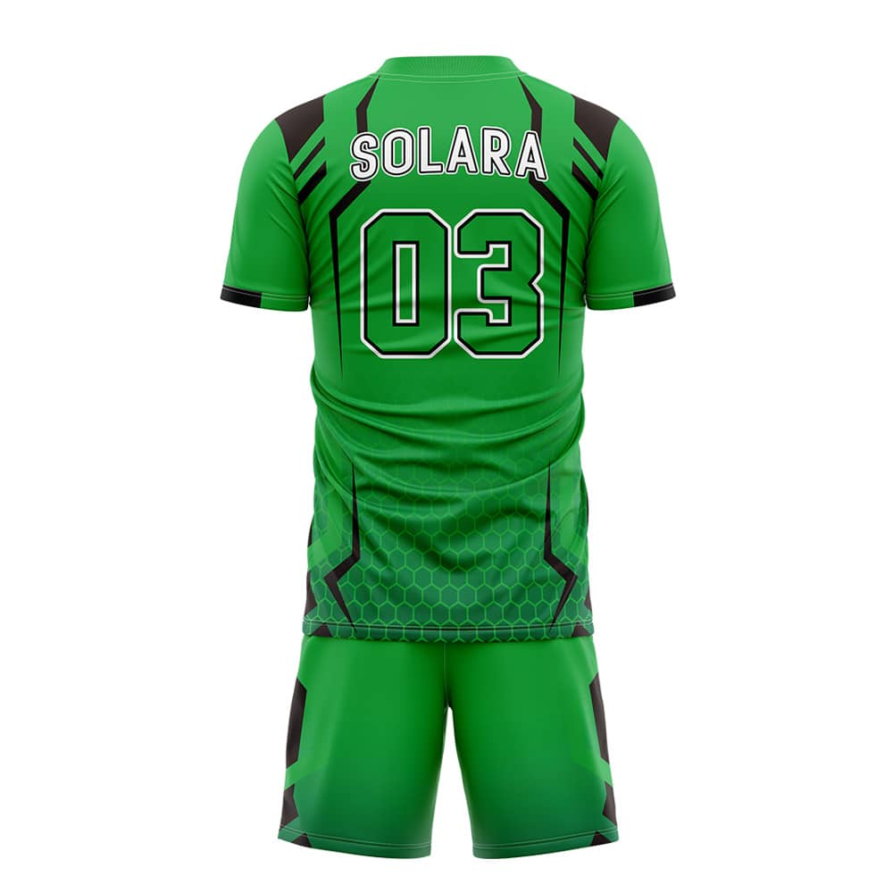 Custom Lightning Soccer Jersey 3D back view