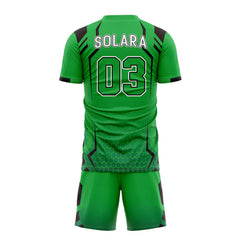 Custom Lightning Soccer Jersey 3D back view