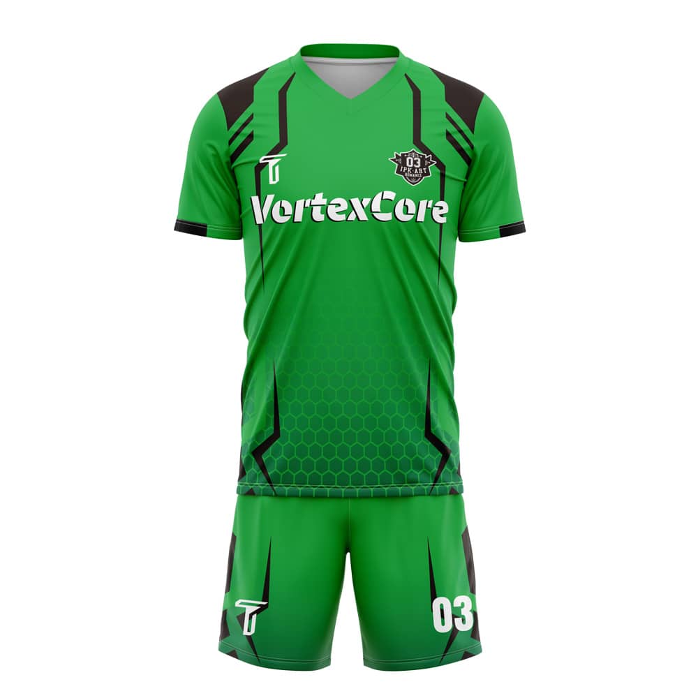 Custom Lightning Soccer Jersey 3D front view