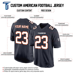 Black White-Red Authentic Football Jersey custom content