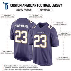 Grayish Blue White-Brown Authentic Football Jersey custom content