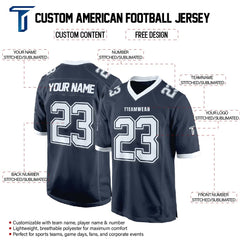 Grey White-Frame Authentic Football Jersey custom content