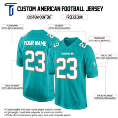 Malachite White-Red Authentic Football Jersey custom content