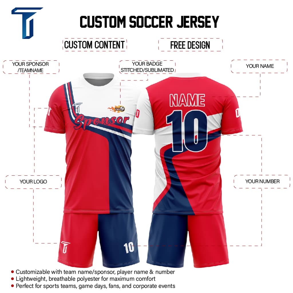 Split Soccer Jersey custom content