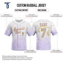 Dreamy Lavender Baseball Jersey custom content