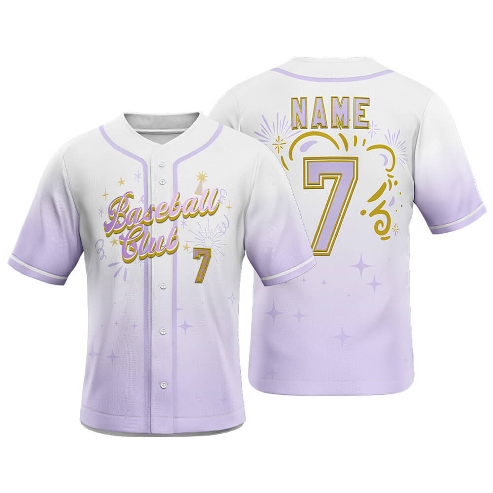 Dreamy Lavender Custom Baseball Jersey