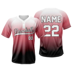 Blush Custom Two-Button Baseball Jersey