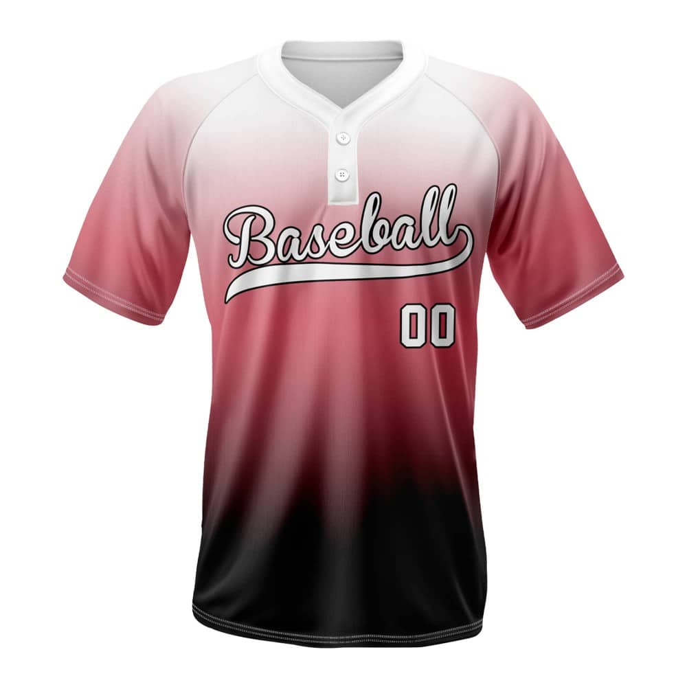 Blush Custom Two-Button Baseball Jersey
