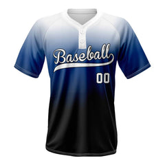 Denim Custom Two-Button Baseball Jersey