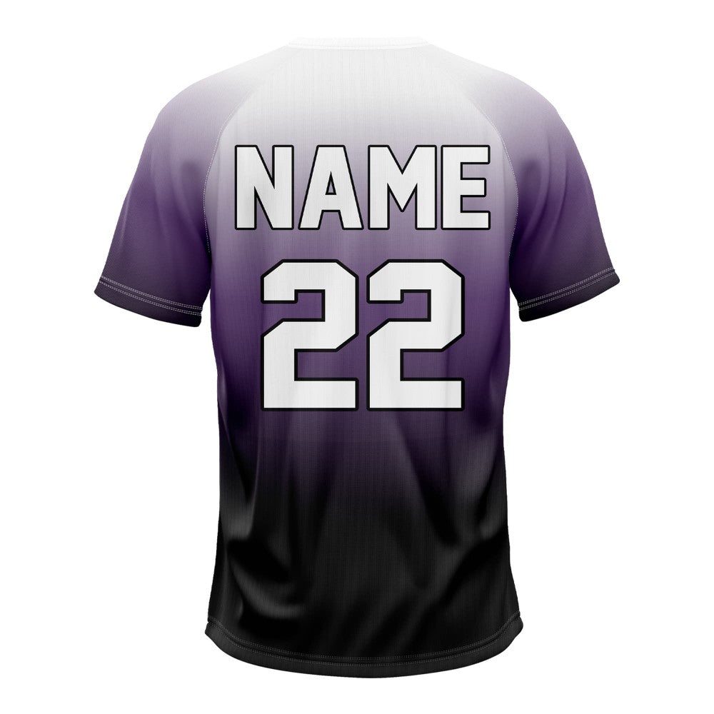 Eggplant Custom Two-Button Baseball Jersey