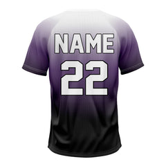 Eggplant Custom Two-Button Baseball Jersey