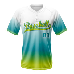 Kelly-Pine Green Custom Two-Button Baseball Jersey