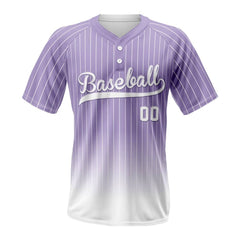Periwinkle Pinstripe Custom Two-Button Baseball Jersey