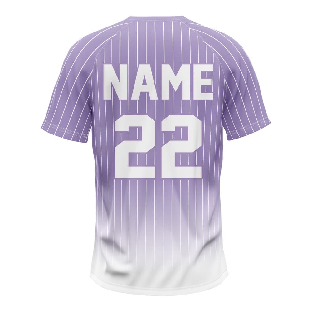 Periwinkle Pinstripe Custom Two-Button Baseball Jersey