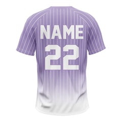 Periwinkle Pinstripe Custom Two-Button Baseball Jersey