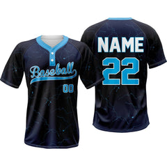 Marble Custom Two-Button Baseball Jersey