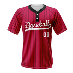 Retro Pinstripe Custom Two-Button Baseball Jersey