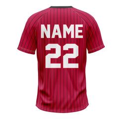Retro Pinstripe Custom Two-Button Baseball Jersey