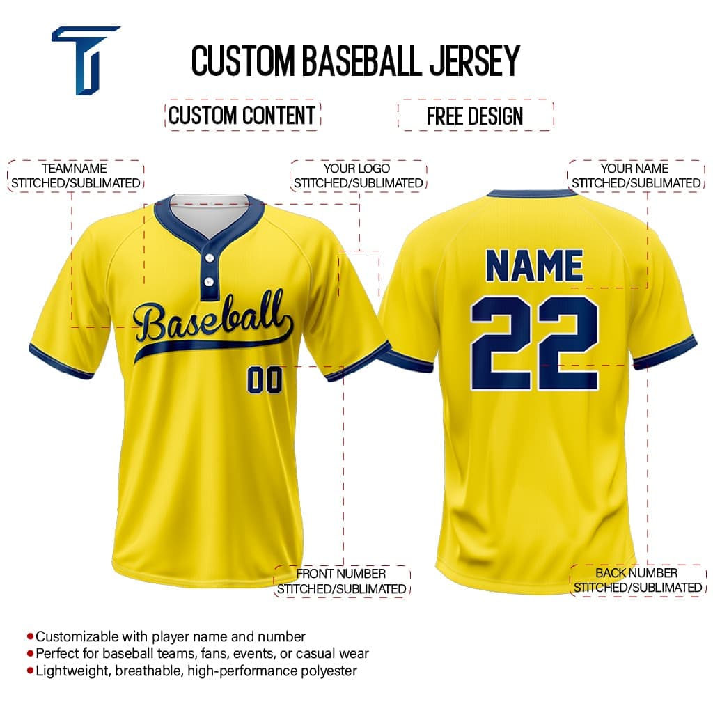 Mesa Custom Two-Button Baseball Jersey