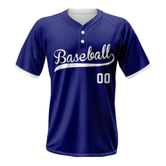 Cobalt Custom Two-Button Baseball Jersey