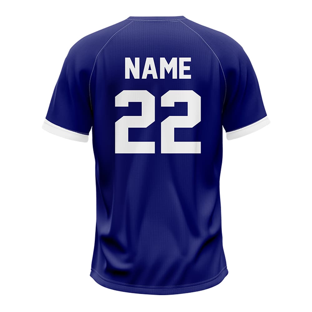 Cobalt Custom Two-Button Baseball Jersey