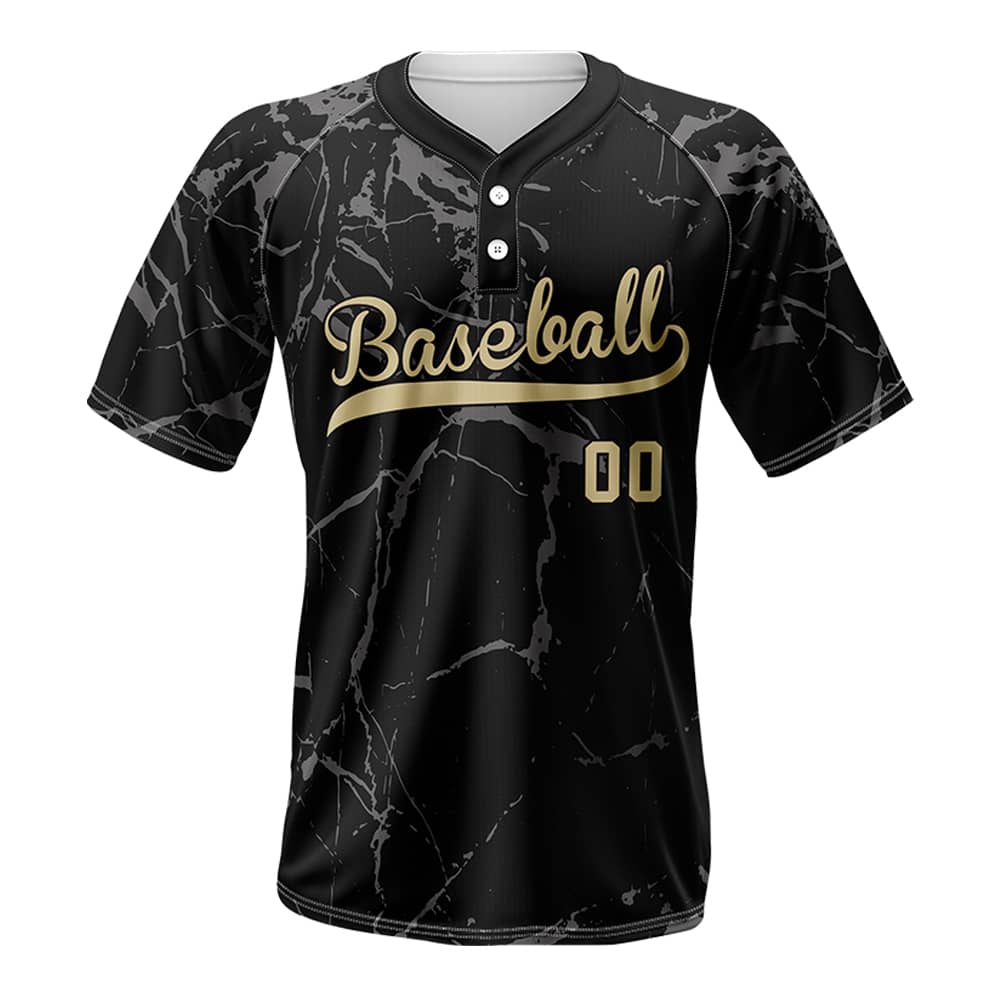 Marble Custom Two-Button Baseball Jersey