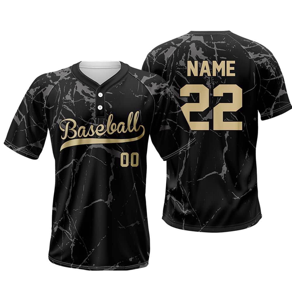 Marble Custom Two-Button Baseball Jersey