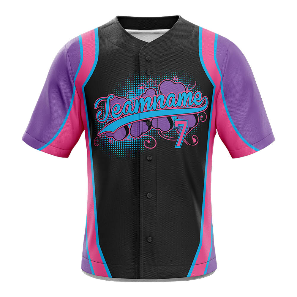 Darkness Custom Full Button Baseball Jersey - T teamwear