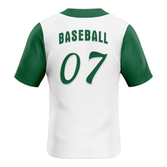 Colorblock Green Custom Classic Full Button Baseball Jersey