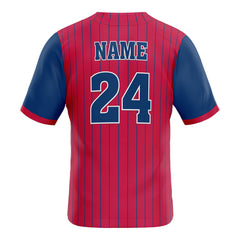 Colorblock Pinstripe Custom Classic Full Button Baseball Jersey