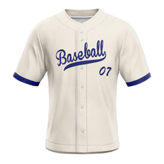 Off-white Vintage Custom Full Button Baseball Jersey