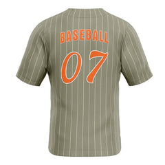 Dark-gray Pinstripe Custom Classic Full Button Baseball Jersey