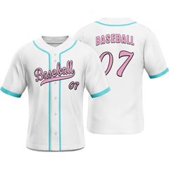 Glossy Custom Classic Full Button Baseball Jersey