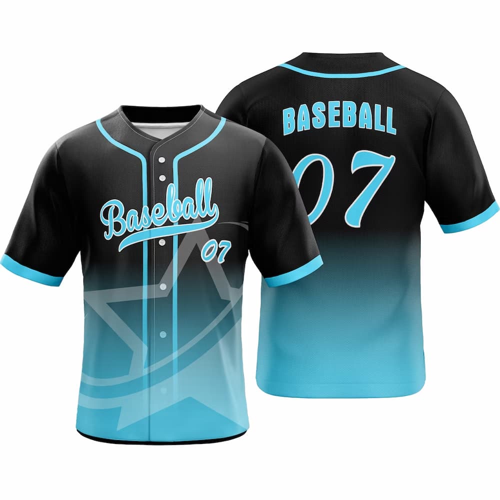Big Star Custom Full Button Baseball Jersey