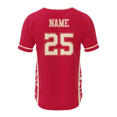 Retro Rose Custom Two-Button Baseball Jersey