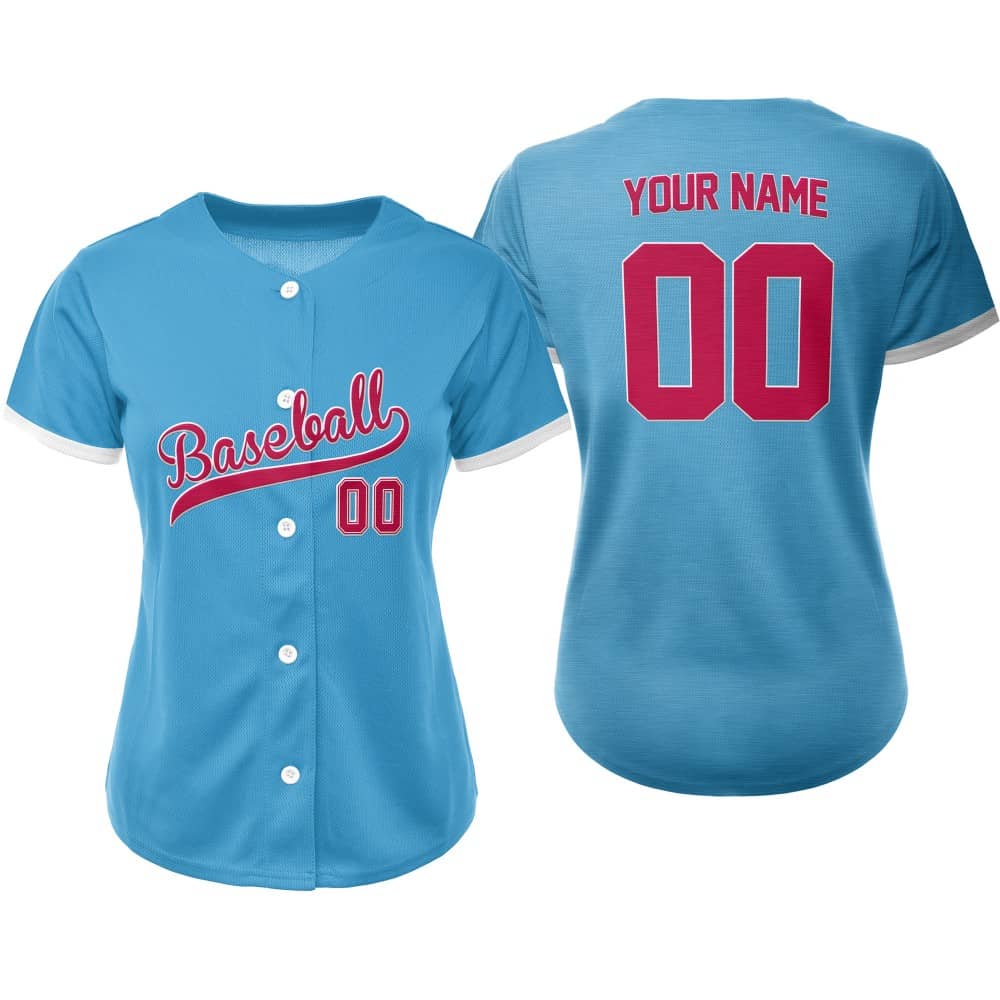 Custom Classic Full Button Baseball Jersey for Women
