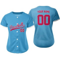 Custom Classic Full Button Baseball Jersey for Women