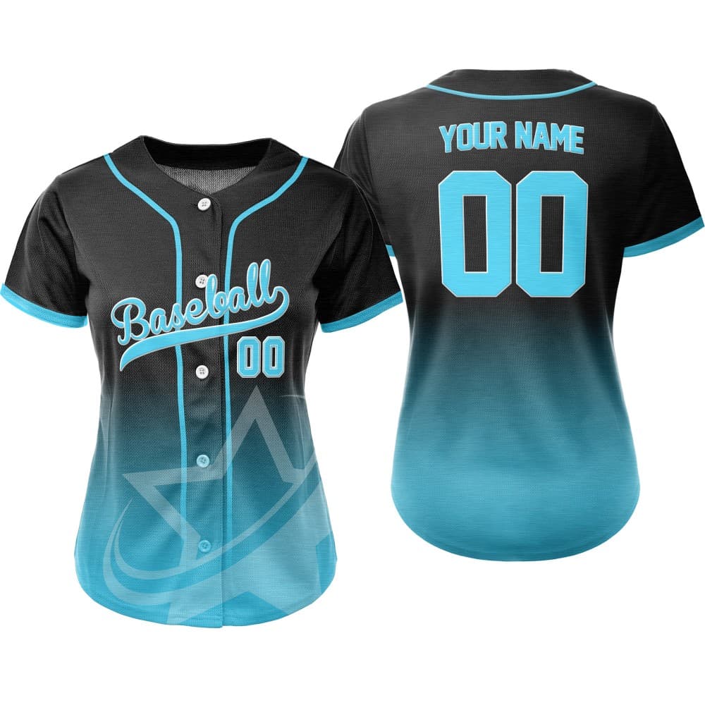 Big Star Custom Full Button Baseball Jersey for Women