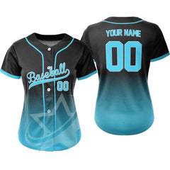Big Star Custom Full Button Baseball Jersey for Women