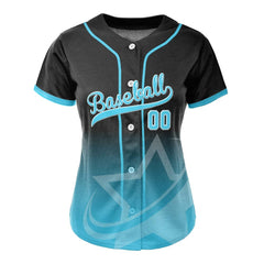 Big Star Custom Full Button Baseball Jersey for Women